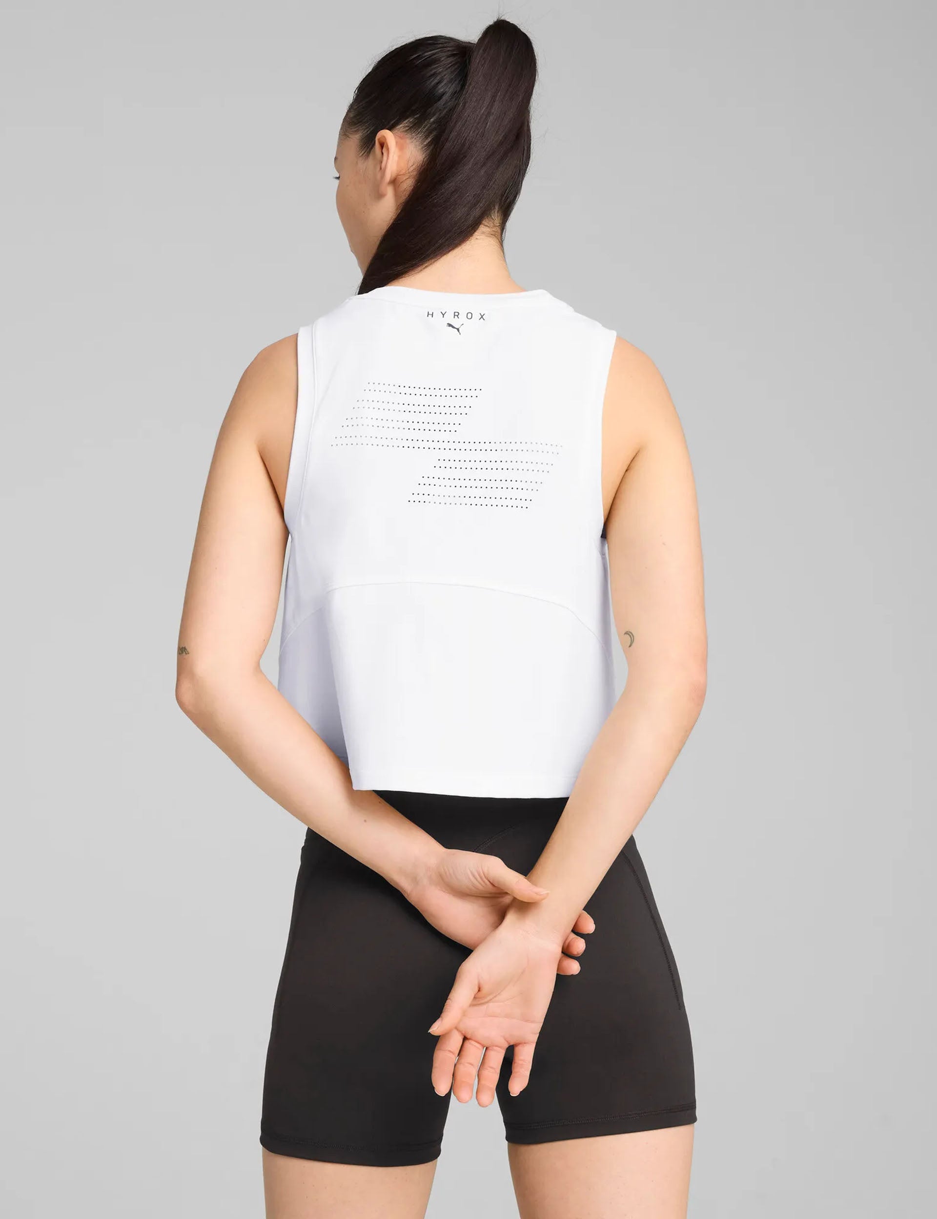 Puma x Hyrox Cloudspun Sleeveless Workout Top for Women - Breathable White Tank Top for Cross Training, Gym & Running | Lightweight Athletic Shirt for High-Intensity Workouts