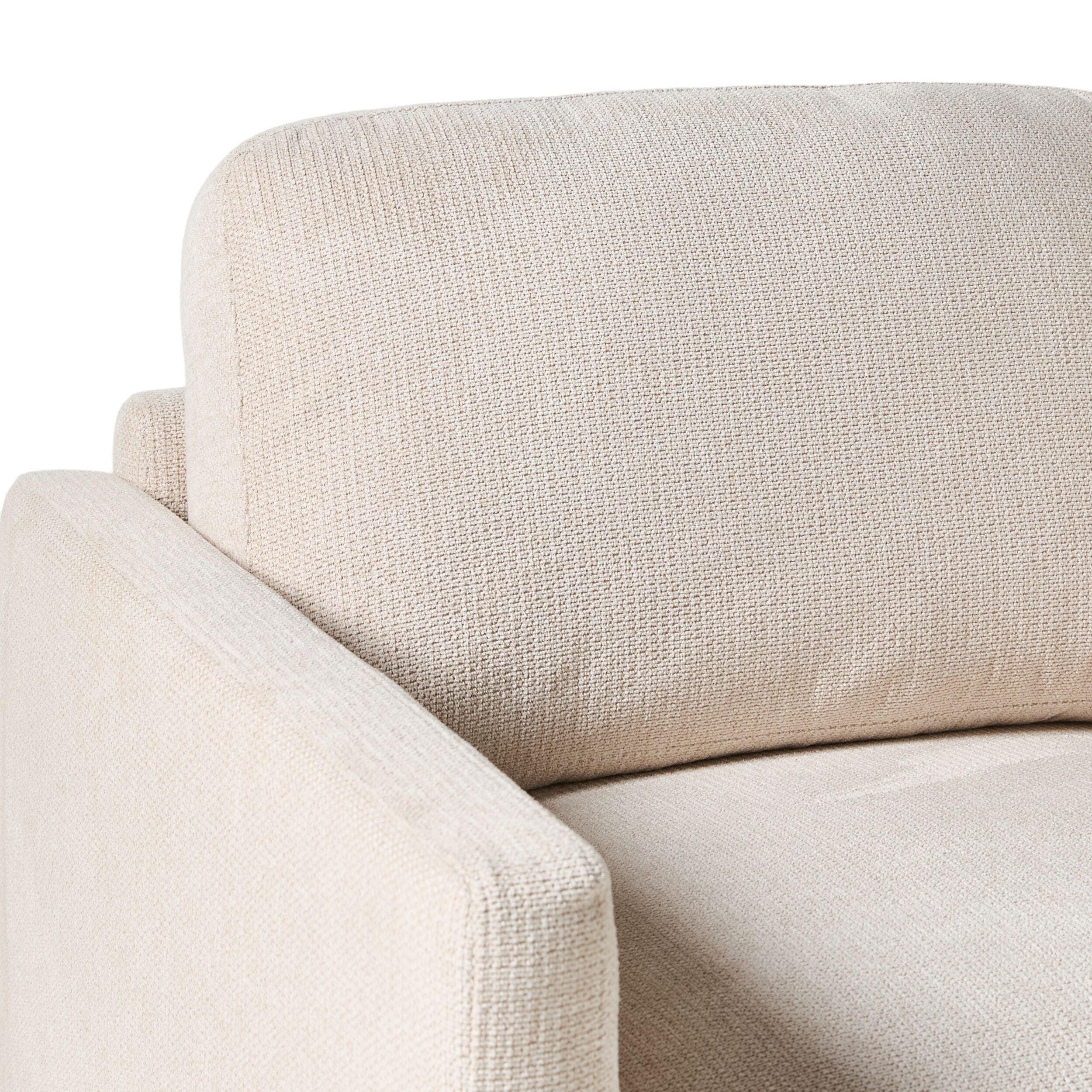 Sorrento Almond Upholstered Armchair by Boden - Modern Living Room Accent Chair for Home & Office Comfort
