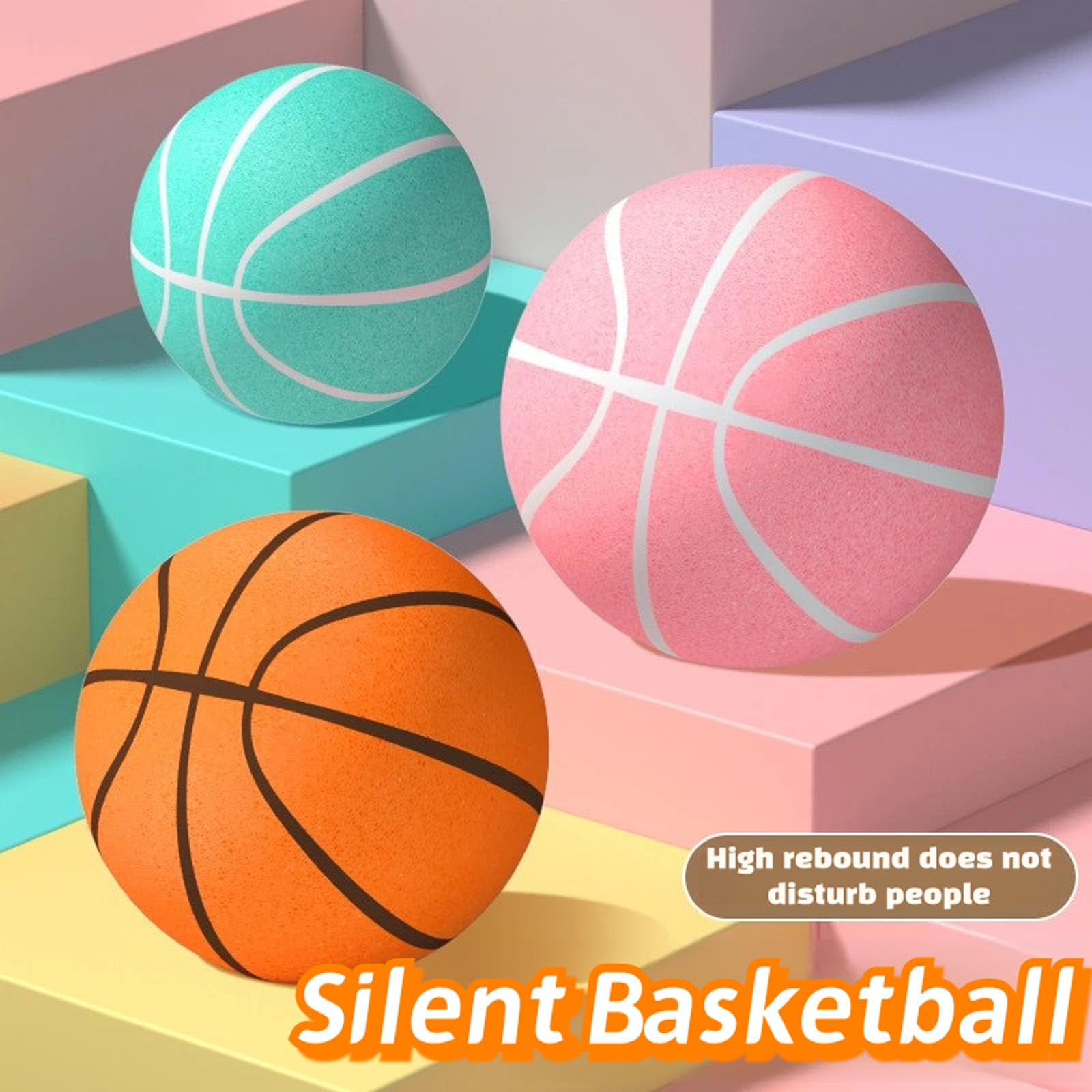 **Silent Basketball - Size 3/5/7 - Noiseless Indoor Dribbling Ball, High-Density Quiet Basketball for Youth & Adults - Perfect for Home, Gym, or Apartment Practice**