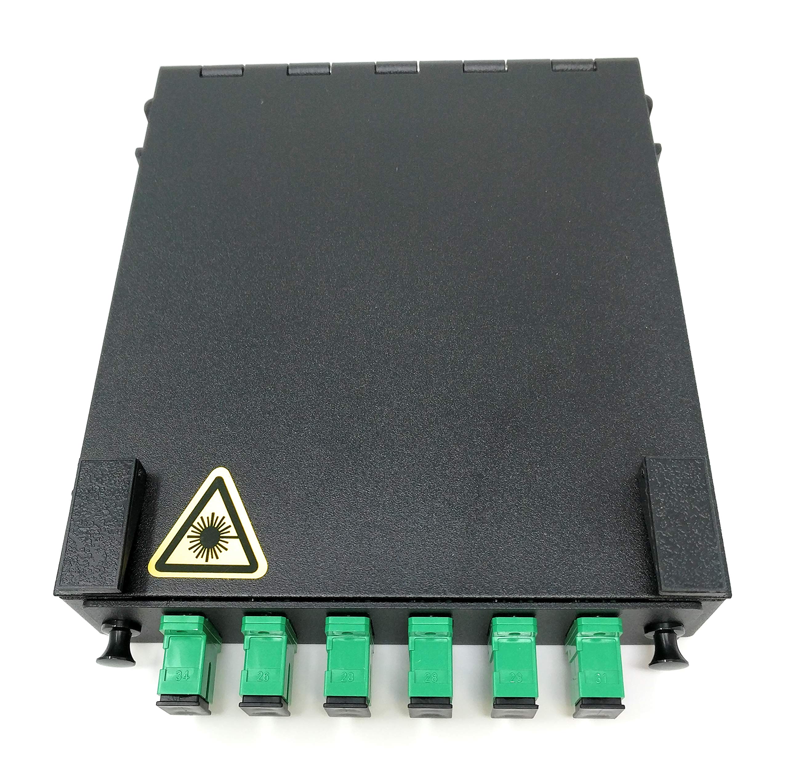 Ultra Spec Wall Mount Fiber Enclosure with Spool - 6 Port SC-APC Singlemode Simplex LGX Panel for Home & Office Network Installation | Ideal for Data Centers, Telecom Rooms & FTTH Applications