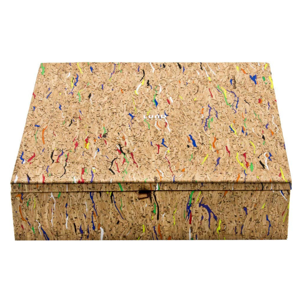 7071 Cork'd Box with Mirror - Silver Decorative Fashion Accessory (1.8 oz/50g) - Perfect for Jewelry Storage, Vanity Organizer & Gift Packaging