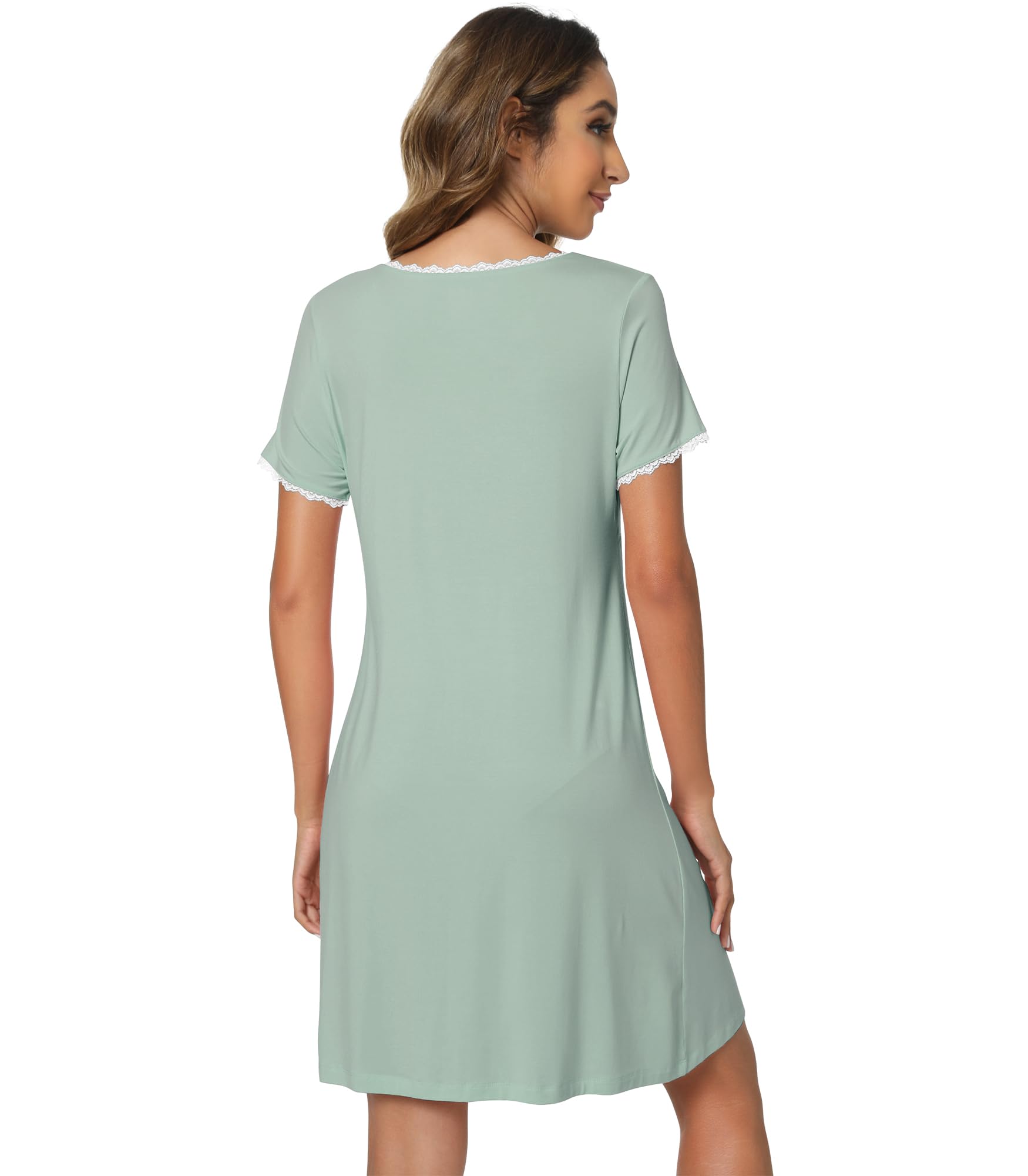 Bamboo Viscose 3-in-1 Maternity Nightgown - Labor, Delivery & Nursing Gown - Soft Breastfeeding Sleep Shirt for Women (Sizes S-XXL) - Perfect for Hospital Birth, Postpartum Recovery & Comfortable Nursing at Home