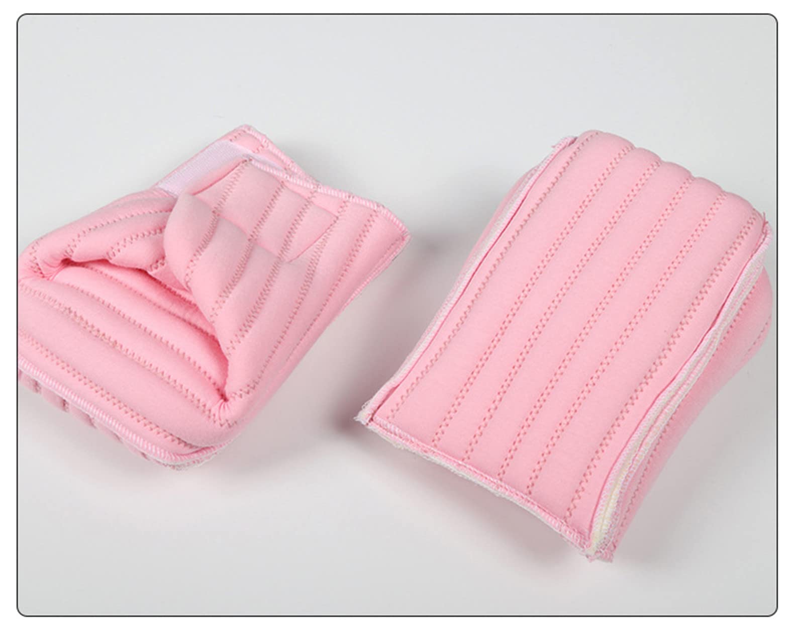 2 Pcs Heel Protector Cushions for Bedridden Patients - Pressure Relieving Foot Support Pillows for Pressure Ulcer Prevention - Soft Pink Heel Pads for Elderly Care & Hospital Use - Ideal for Wheelchair, Bed Rest & Post-Surgery Recovery