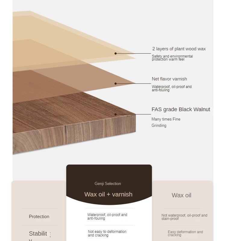 Premium Black Walnut Solid Wood Tea Table - Handcrafted Rustic Coffee Table for Living Room, Perfect for Tea Ceremony, Reading Nook & Cozy Home Decor