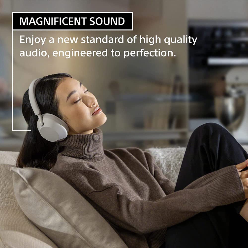 Sony WH-1000XM5 Wireless Noise Cancelling Headphones - Silver (Renewed) with 2-Year CPS Protection | Premium Over-Ear Bluetooth Headset for Travel, Work & Music Lovers