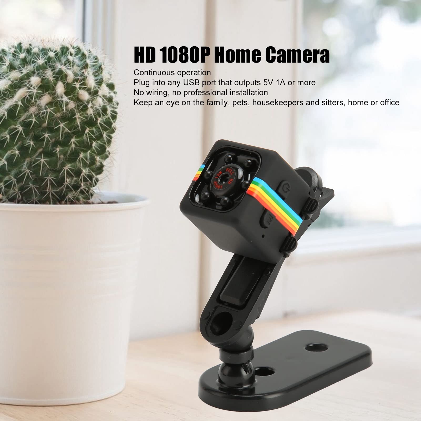 SQ11 Mini 1080p Wireless Security Camera with Night Vision - Portable Cordless Surveillance Camera for Home & Office - 200mAh Battery - Ideal for Indoor Monitoring, Baby & Pet Watching, and Business Security