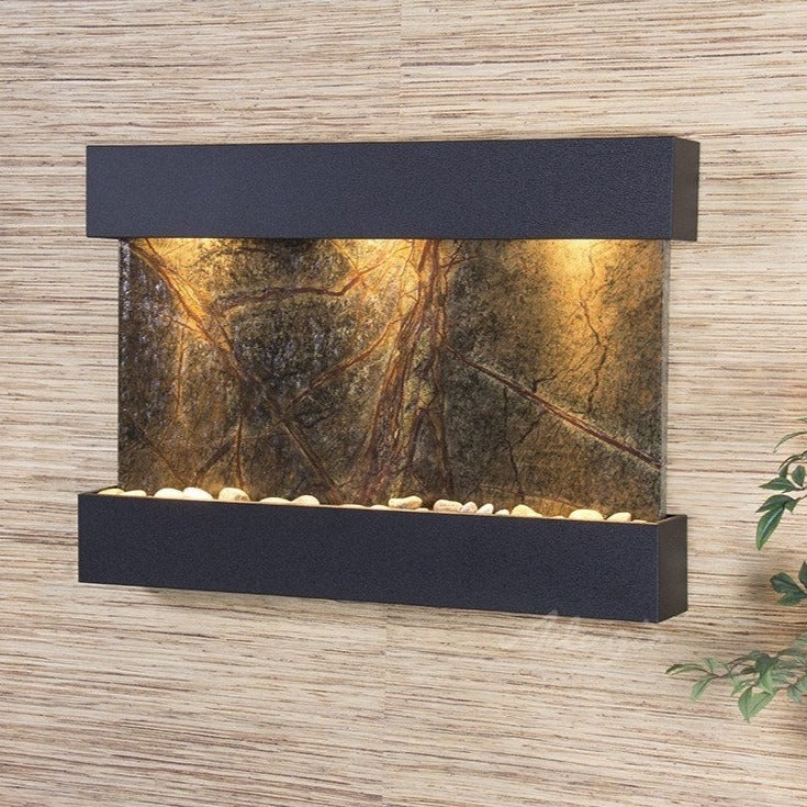ADAGIO Reflection Creek Textured Black Green Marble RCS1705 - Elegant Home Decor for Living Room, Bathroom & Office Spaces