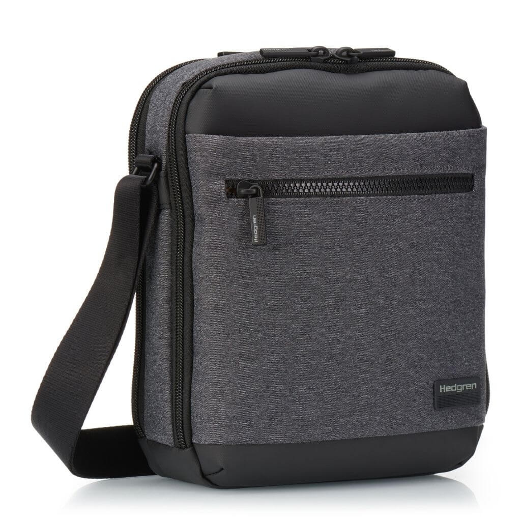 Hedgren Inc RFID Blocking Crossbody Bag - Vertical 10 Pouch Anti-Theft Travel Purse (Black) | Perfect for Daily Commute, Shopping & Secure Travel Accessories
