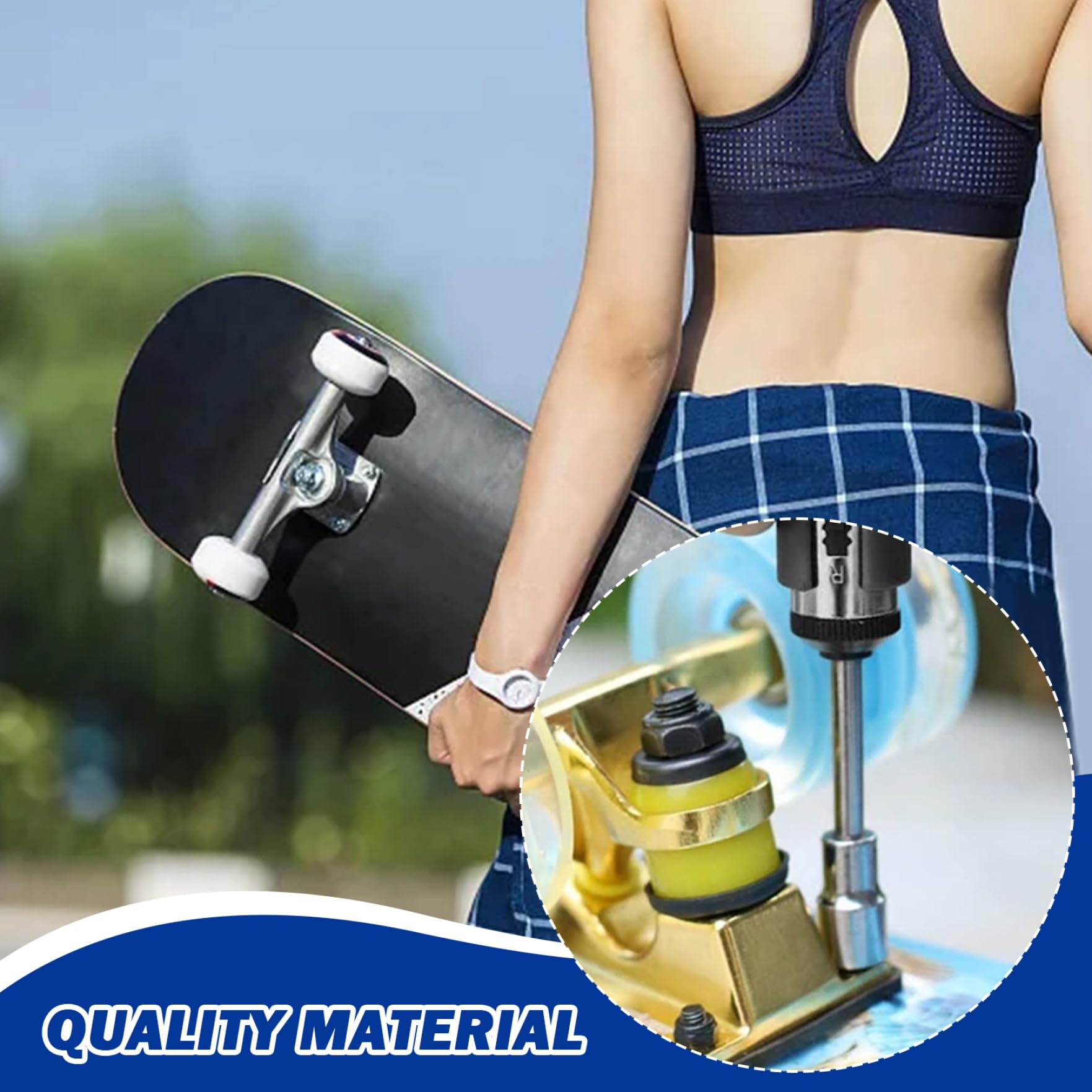 All-in-One T-Shaped Skateboard Tool with Allen Wrench - Portable Multifunctional Skateboard, Scooter, Bike & Roller Skate Repair Tool | Perfect for On-the-Go Maintenance & DIY Fixes