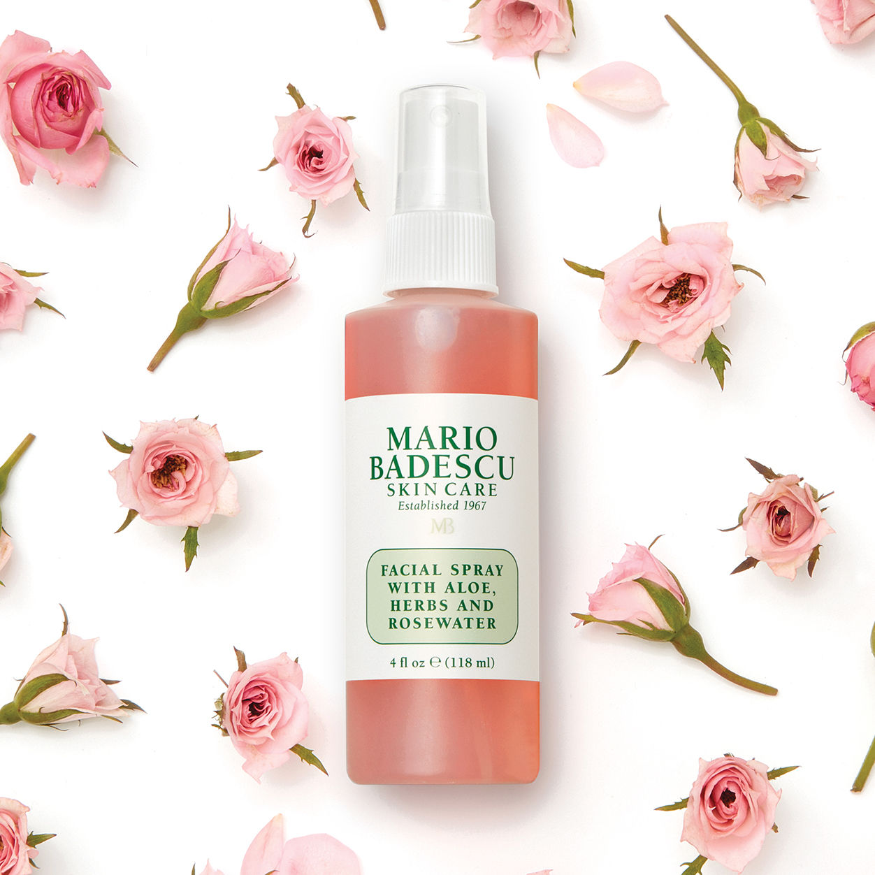 Hydrating Facial Mist with Aloe Vera, Herbs & Rosewater - Soothing Spray for Dry Skin, Makeup Setting & On-the-Go Refreshment