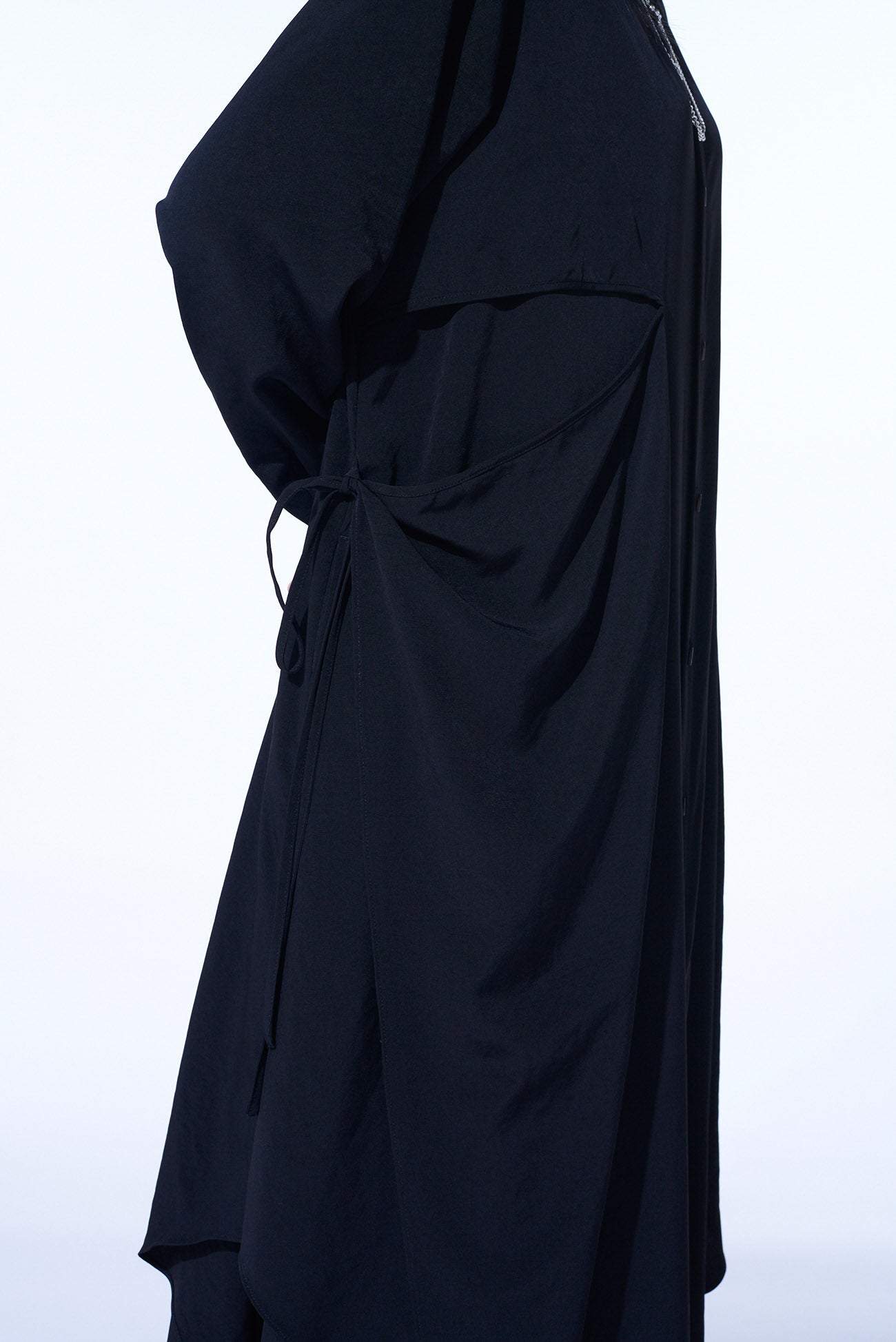 Elegant Crepe de Chine Shirt Dress with Double Tailored Right Front - Perfect for Office Wear & Casual Outings