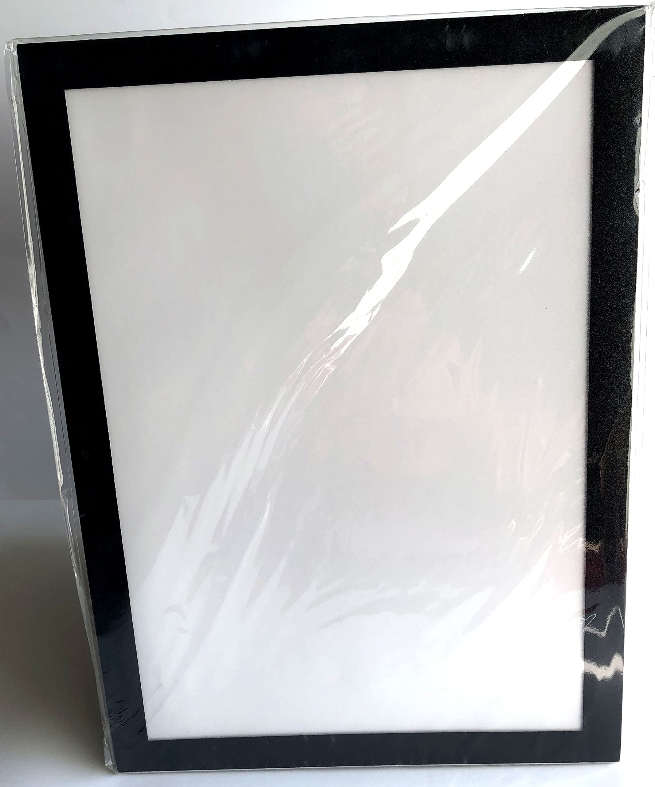 Magnetic Adhesive Sign Holder Pockets 8.5 x 11.6 Inches - 6 Pack Black Plastic Document Frames for Fridge, Whiteboard, Cabinet & Office Notice Board - Perfect for Menus, Schedules, Photos & Important Documents Display