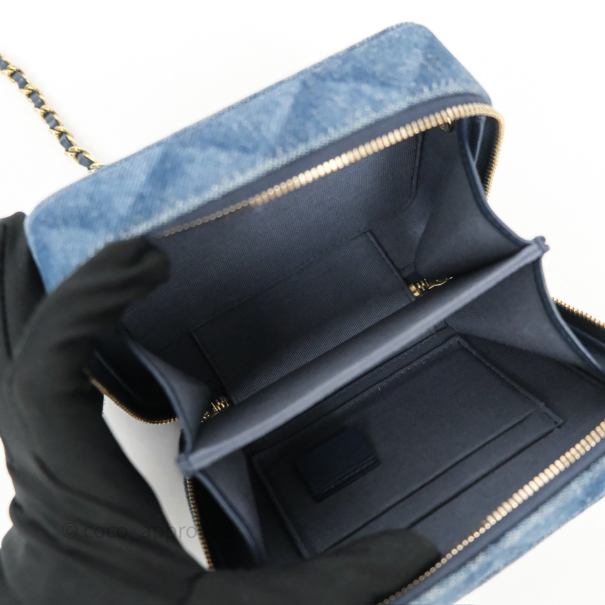 Chanel Quilted Denim Camera Bag with Gold Hardware - Perfect for Everyday Use & Special Occasions