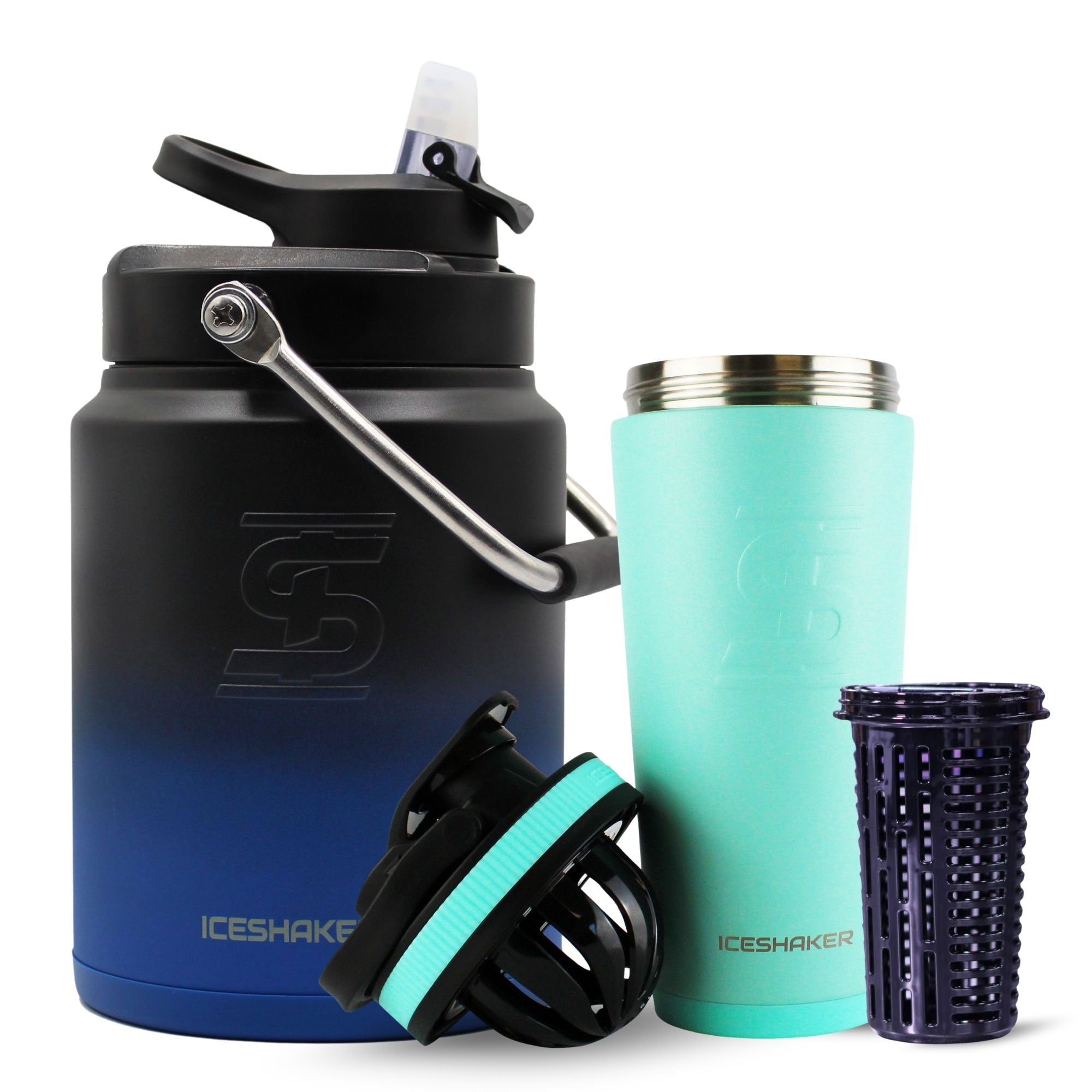 Premium Ice Shaker Hydration Pack - Insulated Water Bottle for Gym, Workout & Outdoor Sports - Leakproof & BPA-Free Shaker Cup for Protein Shakes & Cold Drinks