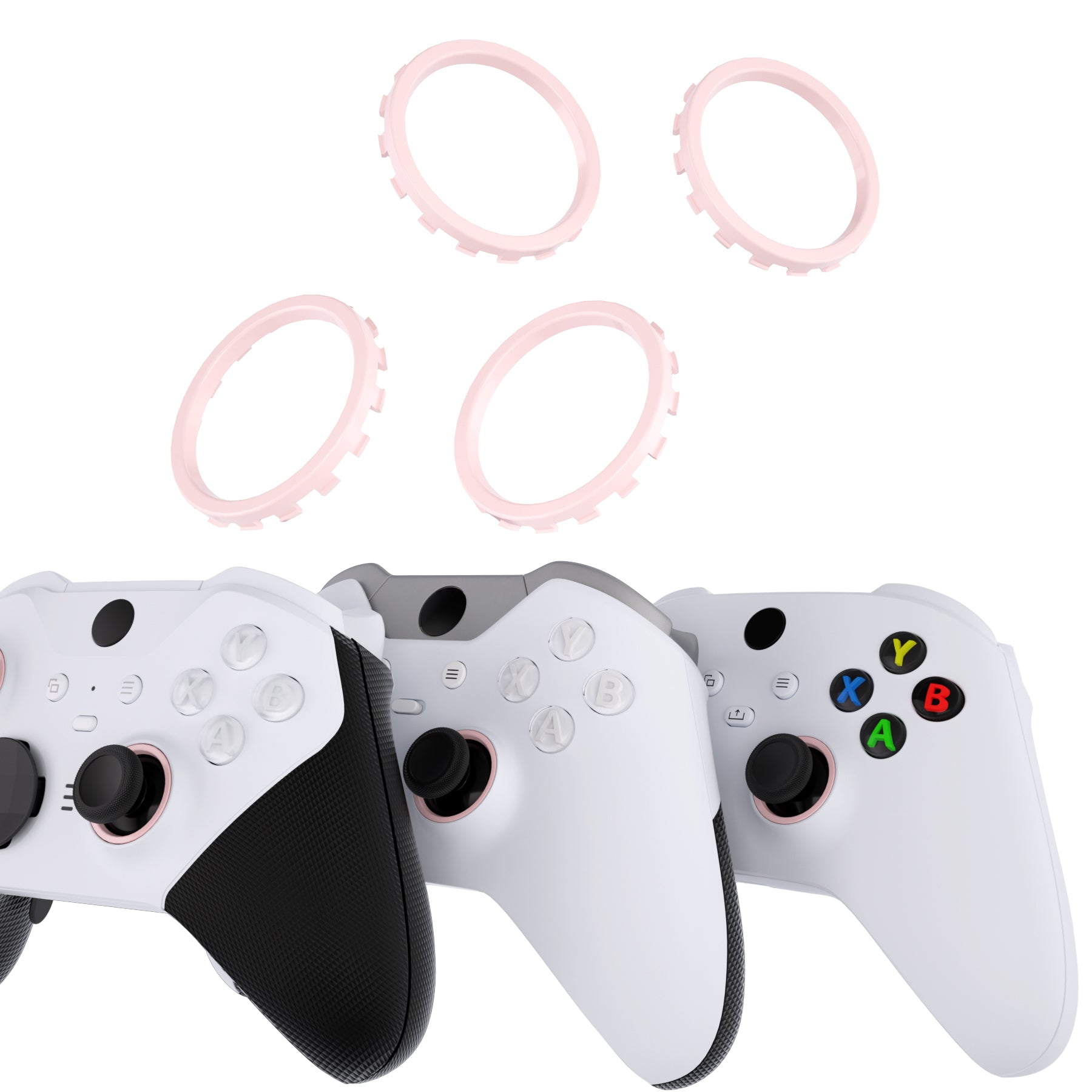 eXtremeRate Custom Pink Cherry Blossom Accent Rings for Xbox Elite Series 2 Core/Elite Series 2/Xbox One Elite Controller - Compatible with ASR Version Shell for Xbox Series X/S - Perfect for Gaming Setup & Controller Customization