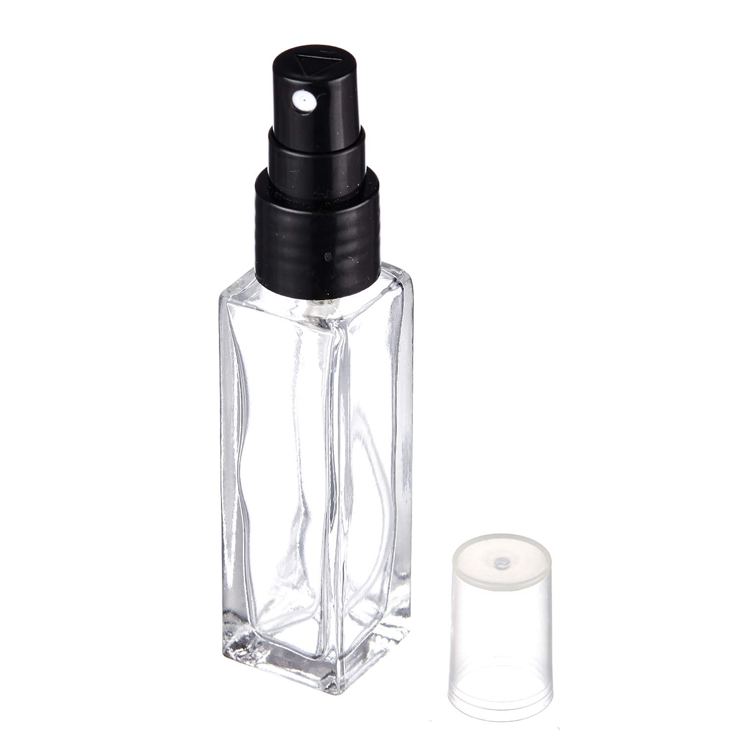 GRN 8ML Refillable Perfume Bottles Set of 6 - Clear Glass Spray Bottles for Essential Oils, Aromatic Water & Fragrance Blends | Travel-Friendly Mini Perfume Atomizers for Purse, Gym Bag & Home Use