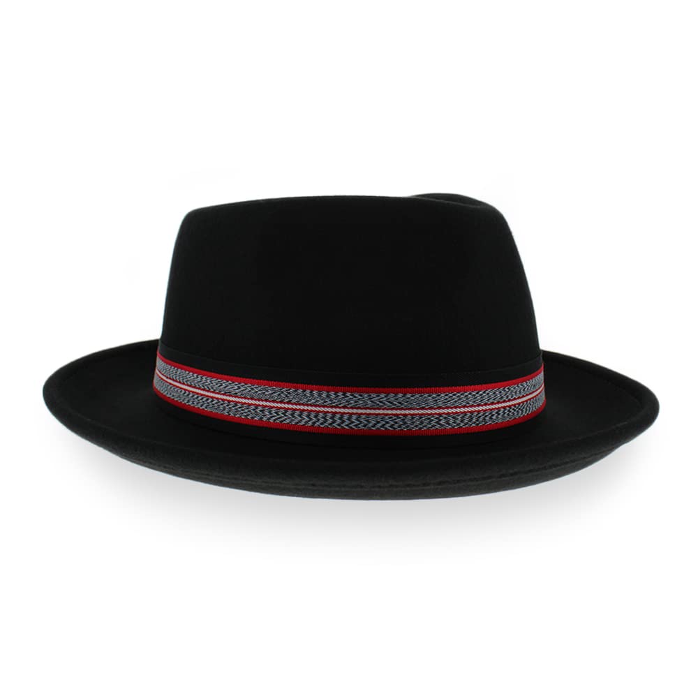 Stylish XXL Belfry Hat in Black & Red Stripes - Perfect for Outdoor Activities, Concerts, and Fashion Statements