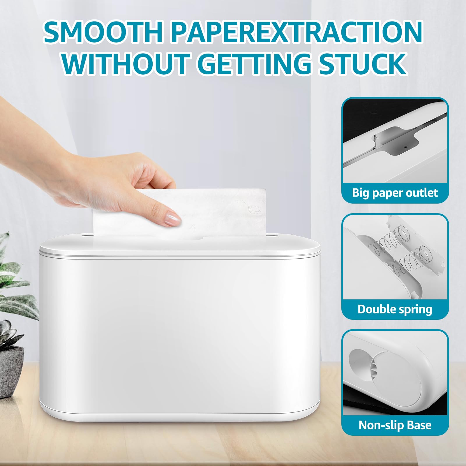 Commercial Multifold Paper Towel Dispenser with Non-Slip Base & Visible Window - 12.6