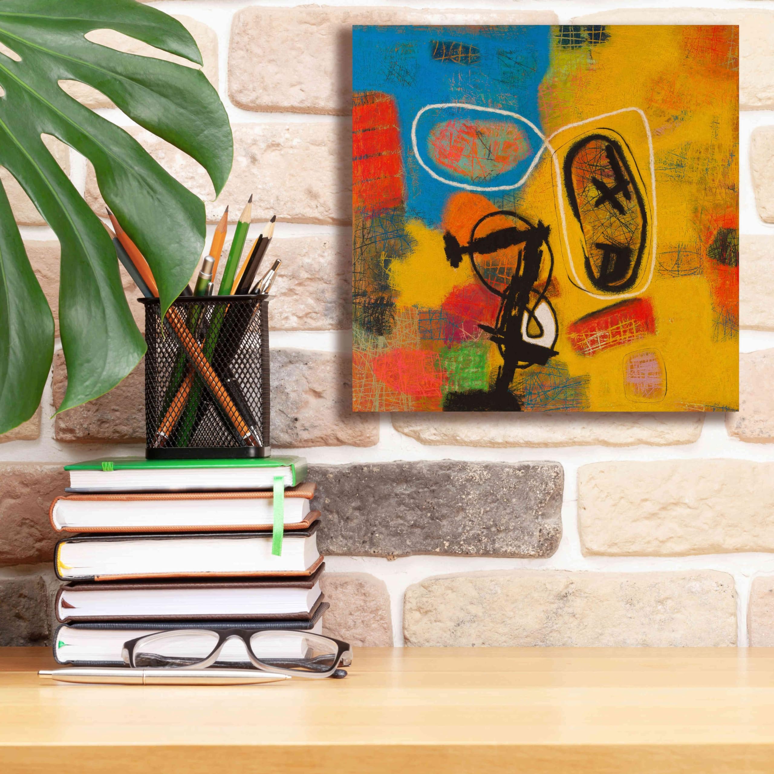 Epic Graffiti 'Conversations in the Abstract 32' by Downs - Premium Giclee Canvas Wall Art Print 12