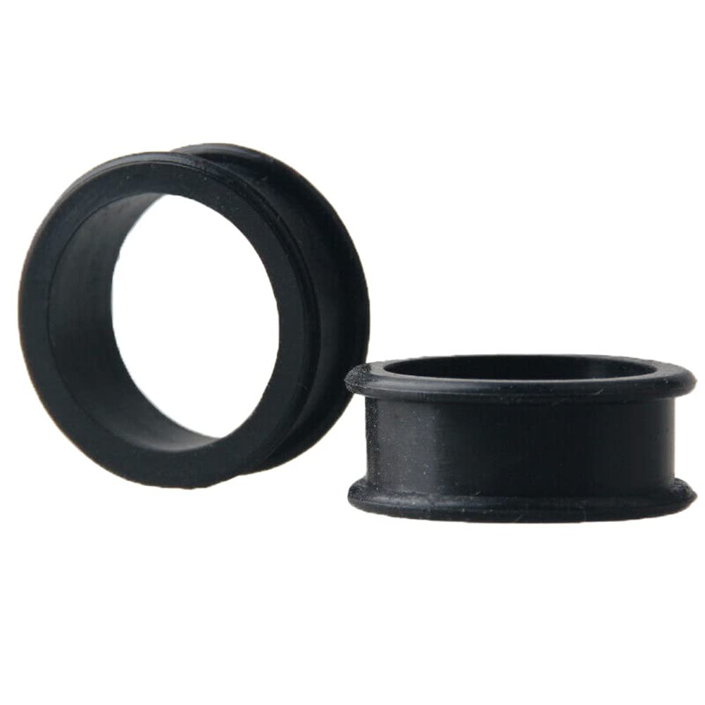 1 Pair (2pcs) Soft Flexible Silicone Double Flare Gauges - Thin Flesh Tunnels for Ear Stretching - Perfect for Everyday Wear, Workouts & Alternative Fashion Styles