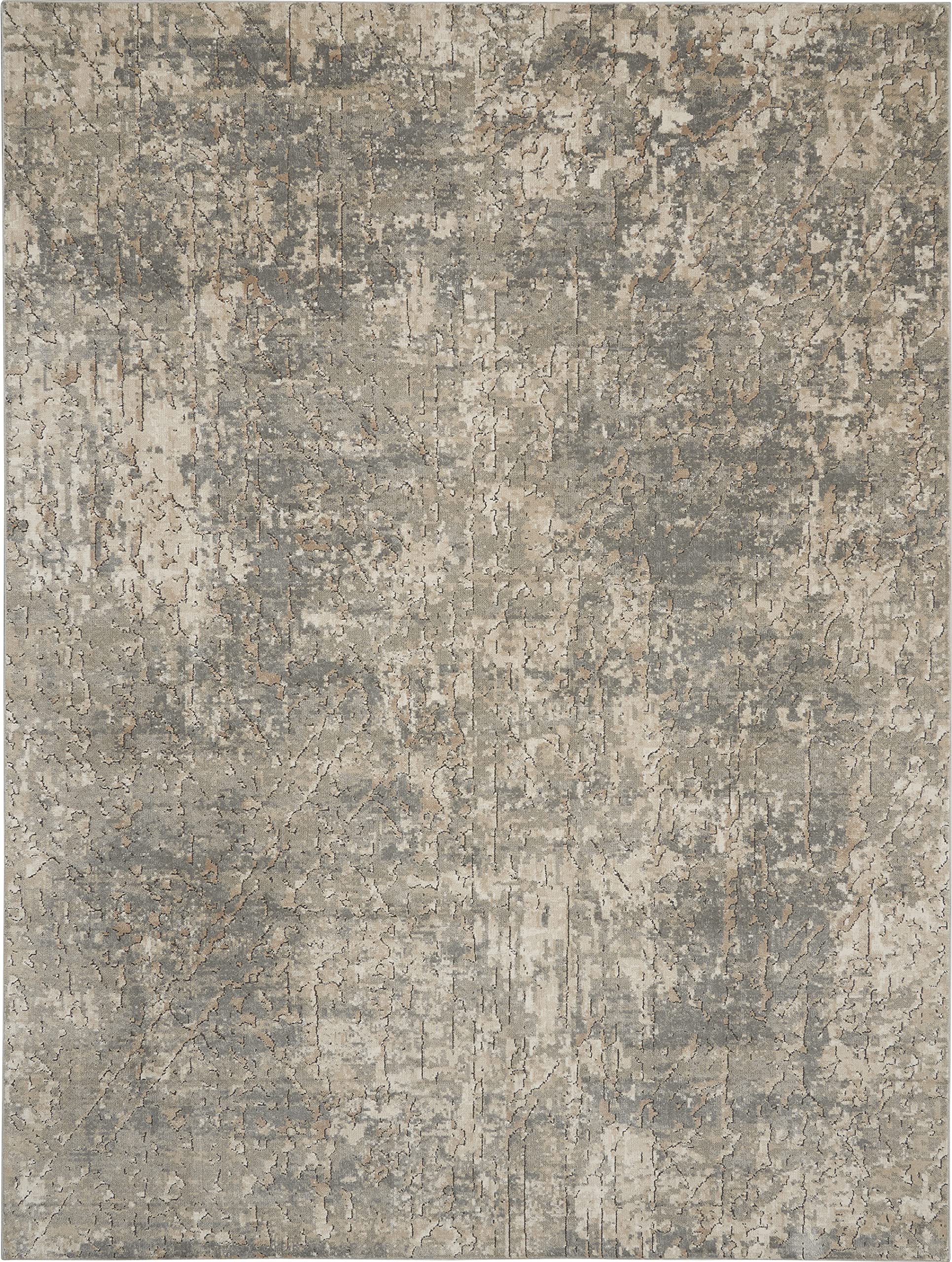 Nourison Concerto Abstract Beige/Grey 8x10 Area Rug - Easy to Clean, Non-Shedding, Soft & Durable - Perfect for Living Room, Bedroom, Dining Room & Kitchen Decor