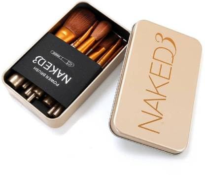Premium KAARM Makeup Brush Set - Soft & Synthetic Bristles with Silver Storage Case | Professional Cosmetic Brushes for Foundation, Blending, Contouring & Eyeshadow | Perfect for Travel & Home Makeup Organizers