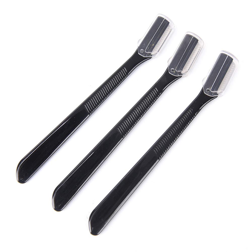 Professional Eyebrow & Facial Razor for Women - 3 Pack Dermaplaning Tool with Ultra-Sharp Blades for Smooth Skin | Perfect for Eyebrow Shaping, Peach Fuzz Removal & At-Home Spa Treatments