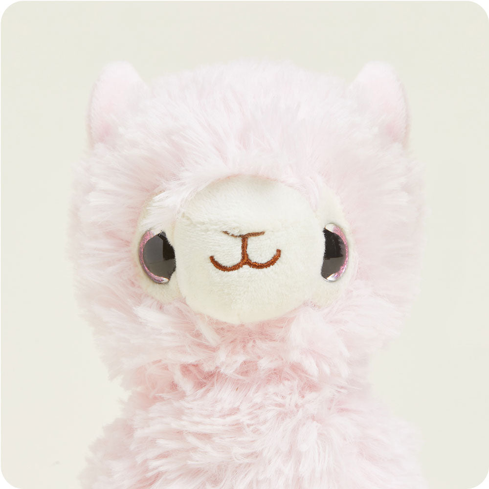 Pink Llama Warmies Junior - Soft Plush Stuffed Animal with Microwavable Heat for Kids | Perfect for Bedtime, Relaxation & Stress Relief