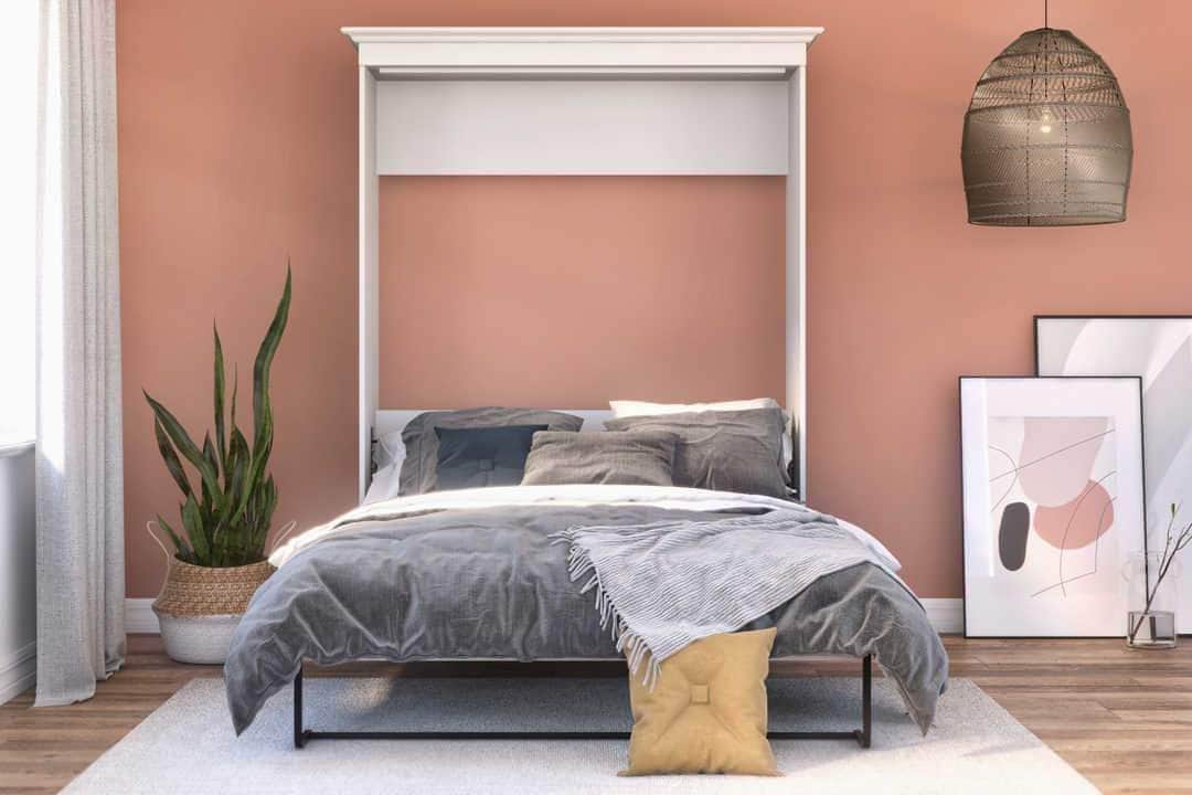 Space-Saving Queen Size Murphy Wall Bed with Storage - Foldable Wall Mounted Bed for Small Apartments, Guest Rooms & Home Offices | Easy Installation & Durable Design