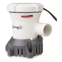 Attwood Tsunami Mk2 1200 GPH 12V Manual Bilge Pump - Marine Boat Water Removal for Emergency Flooding & Bilge Cleaning