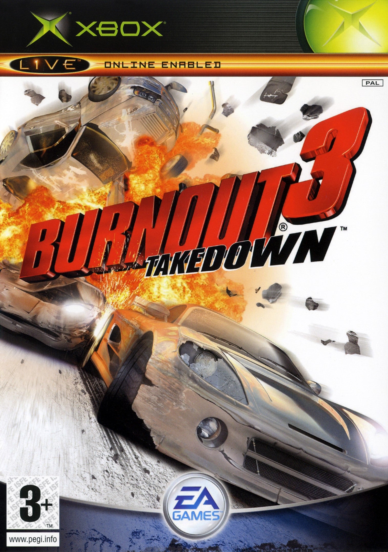 Burnout 3: Takedown - Xbox Game (PAL Version) - High-Speed Racing & Crash Action for Xbox Gaming Enthusiasts