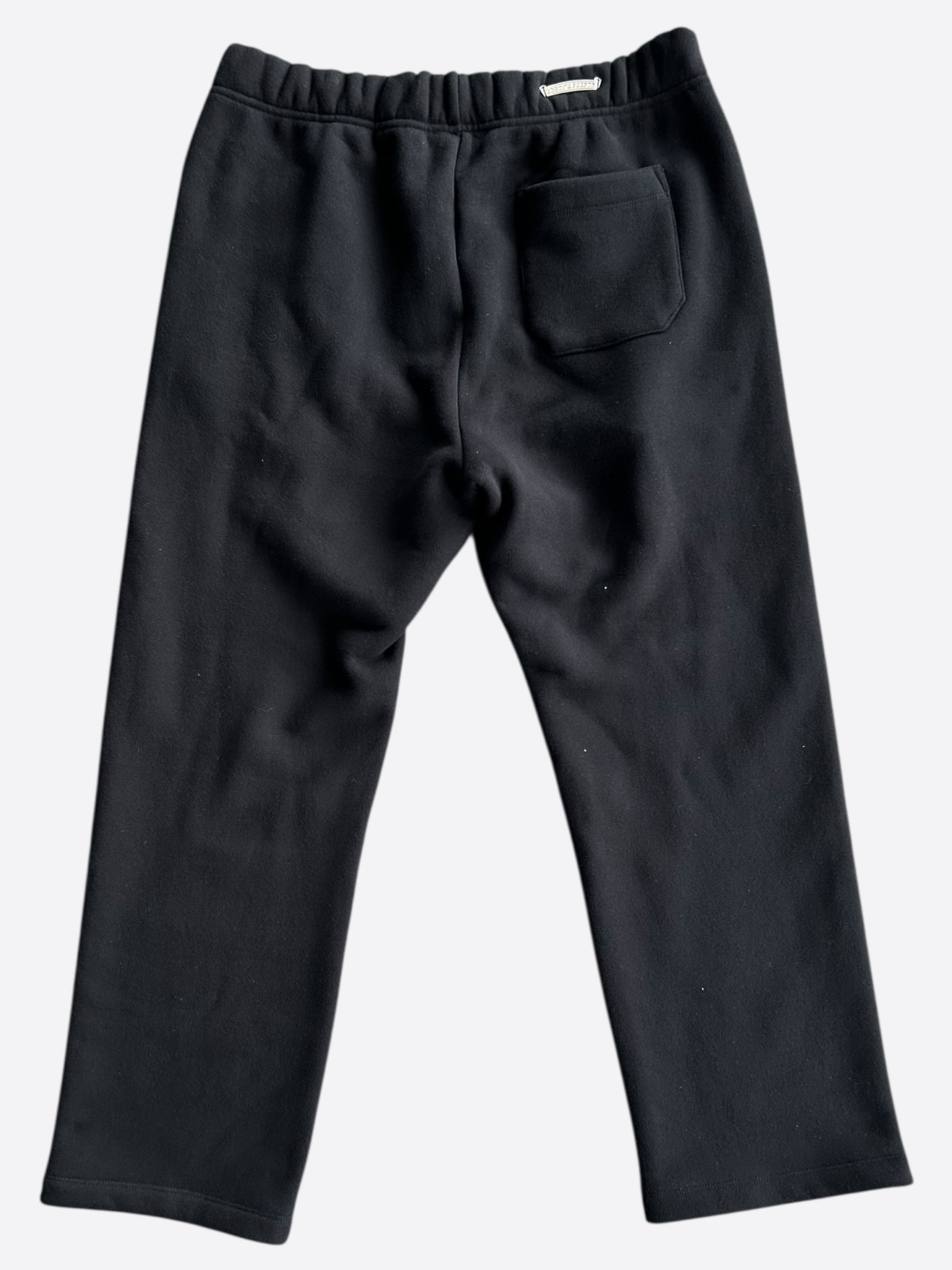 Chrome Hearts Black CH Logo Embroidered Sweatpants for Men - Luxury Streetwear Joggers for Casual Wear & Gym