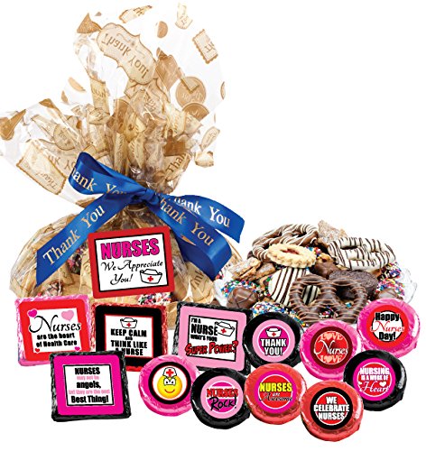 Nurses Appreciation 'Cookie Talk' 1 lb Cookie Platter with Inspirational Messages - Perfect for Healthcare Worker Gifts, Thank You Treats & Hospital Staff Appreciation Events
