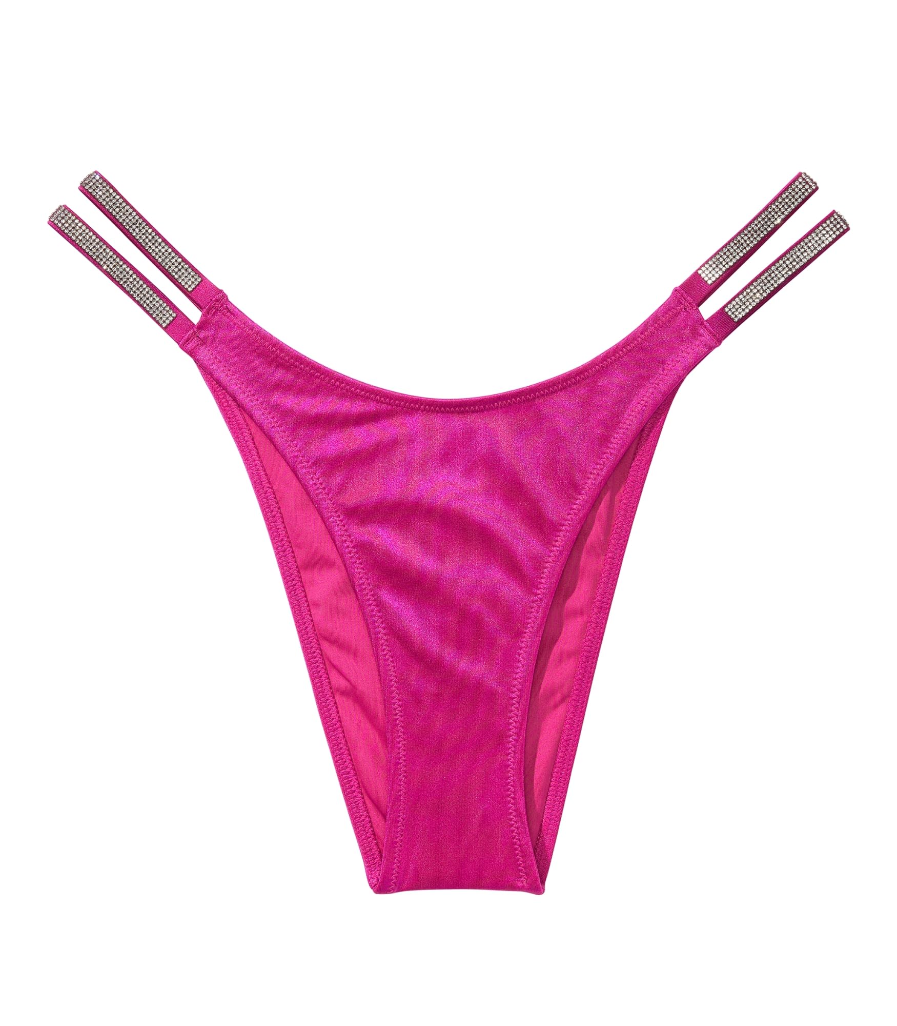 Victoria's Secret Double Shine Strap Brazilian Bikini Bottom - Sexy High Cut Swimwear for Women | Perfect for Beach Vacations, Pool Parties & Summer Getaways