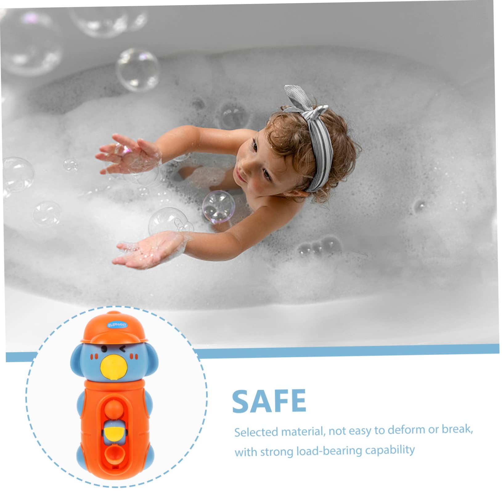 HEMOTON 4-Piece Bath Waterfall Car Toy Set - Bathtub Spray & Squirt Toys with Waterwheel for Kids - Fun Bath Time Play for Toddlers & Children