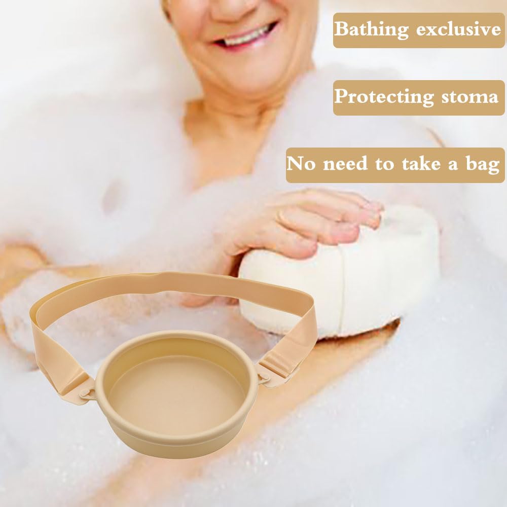 Waterproof Ostomy Shower Cover - Skin-Friendly Colostomy Bag Protector for Bathing | Ideal for Post-Surgery Care & Daily Hygiene
