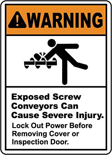 Exposed Screw Conveyors Warning Sign - 12