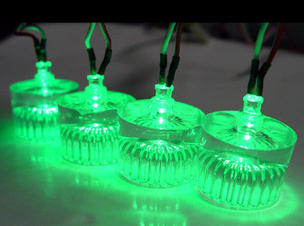 Logisys LED Case Feet - 4 Pack Acrylic Green PC Case Stands for Enhanced Airflow & RGB Lighting | Perfect for Gaming PC Setup & Custom Computer Builds