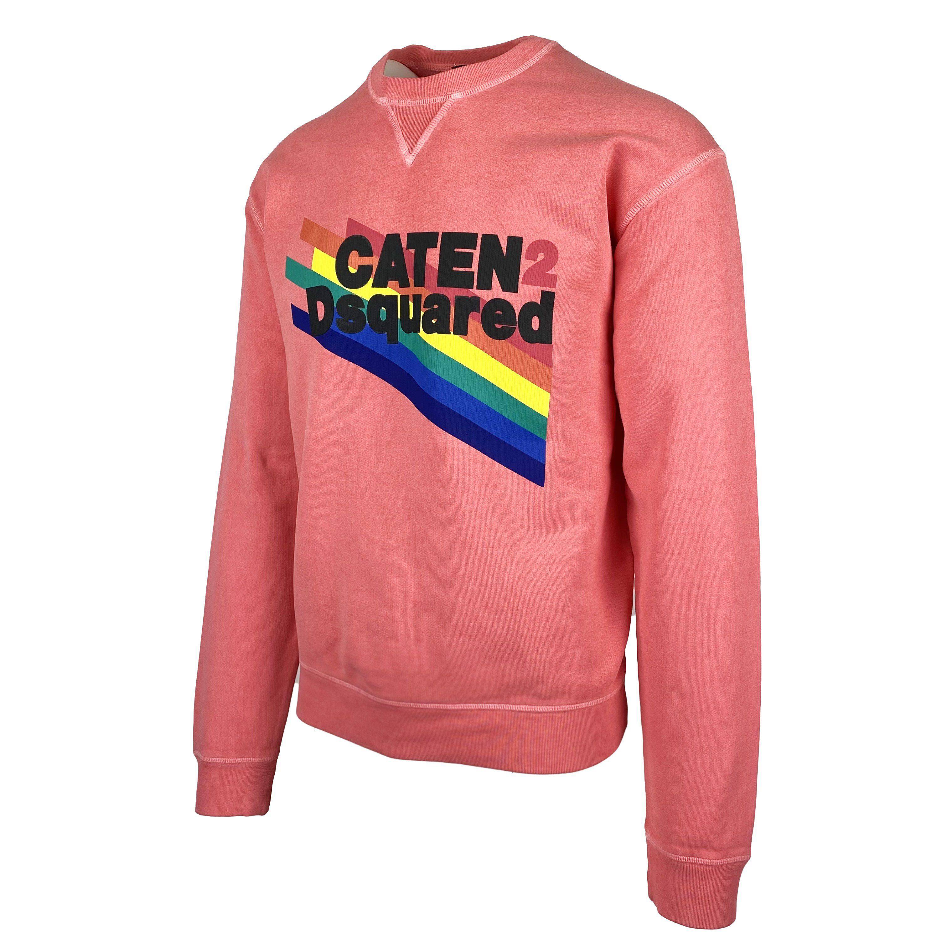 Dsquared Coral Caten Sweatshirt for Men | Premium Cotton Pullover Hoodie | Streetwear Fashion & Casual Wear | Perfect for Gym, Travel & Everyday Outfits