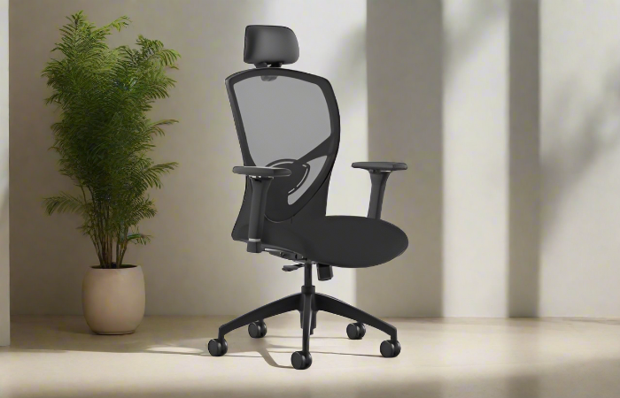 9 to 5 Theory 2180 High Back Ergonomic Office Chair with Adjustable Headrest & Seat Slider - Comfortable Task Chair for Long Hours Computer Work, Home Office & Gaming Setup