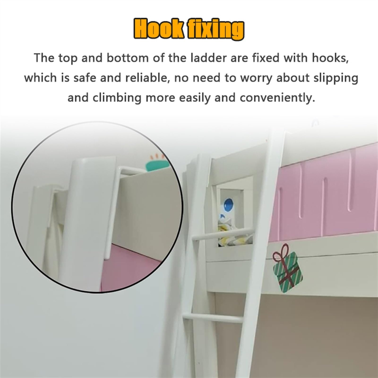 Adjustable Metal Bunk Bed Ladder 45