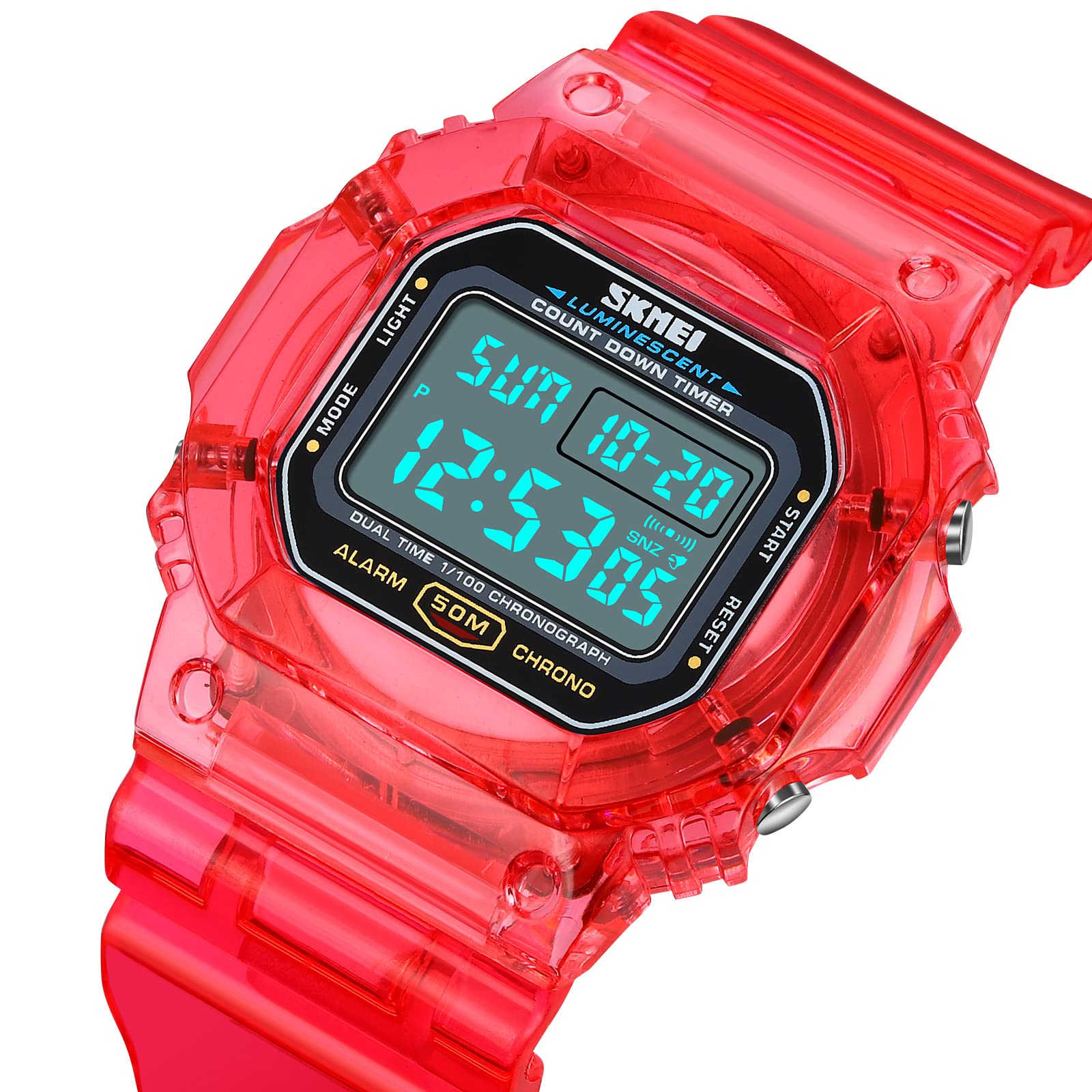 RNONDRY Unisex Digital Watch - Waterproof Clear Display with Date, Alarm & Countdown Timer - Sport Watch for Men, Women, Boys & Girls - Perfect for Swimming, Running & Outdoor Activities