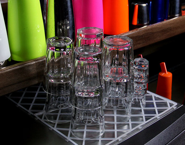 BarConic® Interlocking Glass Mats – 12” x 8” Non-Slip Drink Coasters for Tables, Bars & Countertops – Perfect for Parties, Home Decor & Kitchen Use