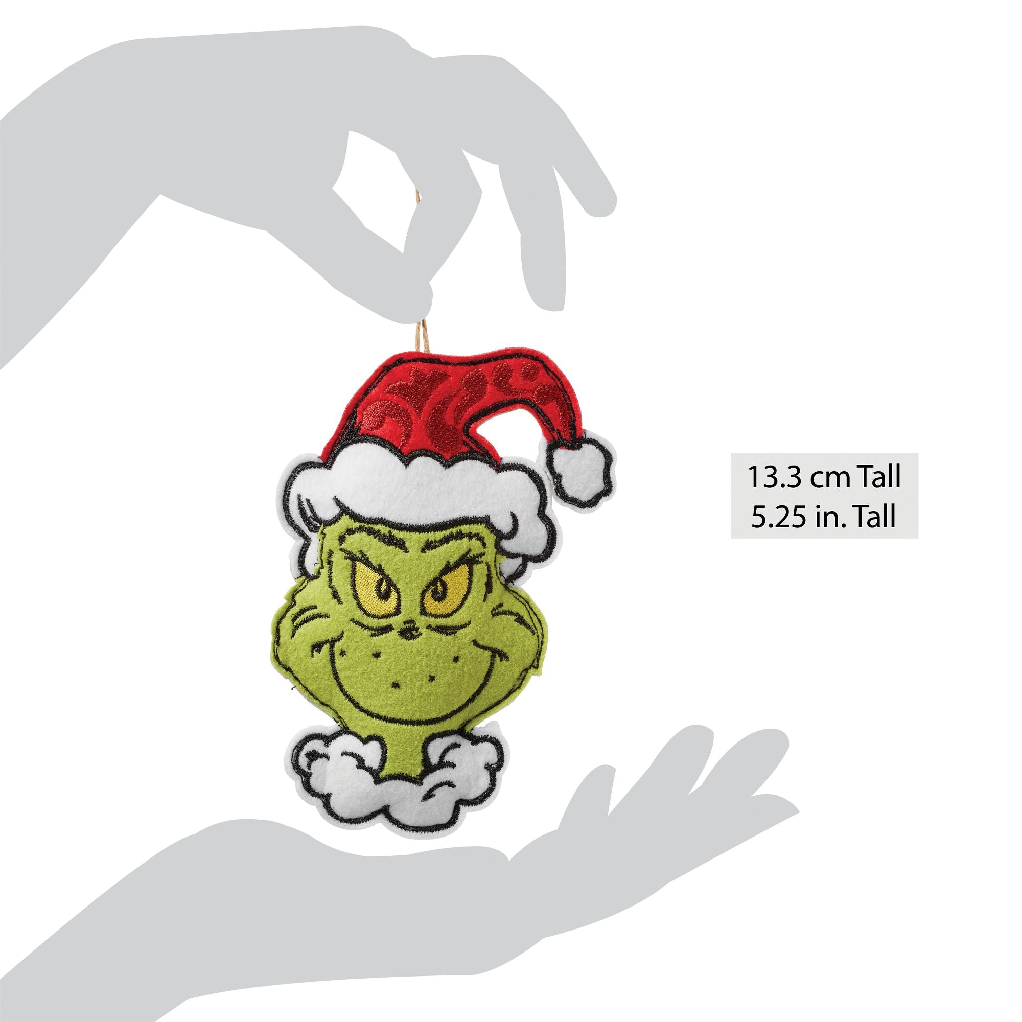 Grinch Naughty/Nice Felt Christmas Ornament - Festive Holiday Decor for Tree, Gift, and Home Decoration