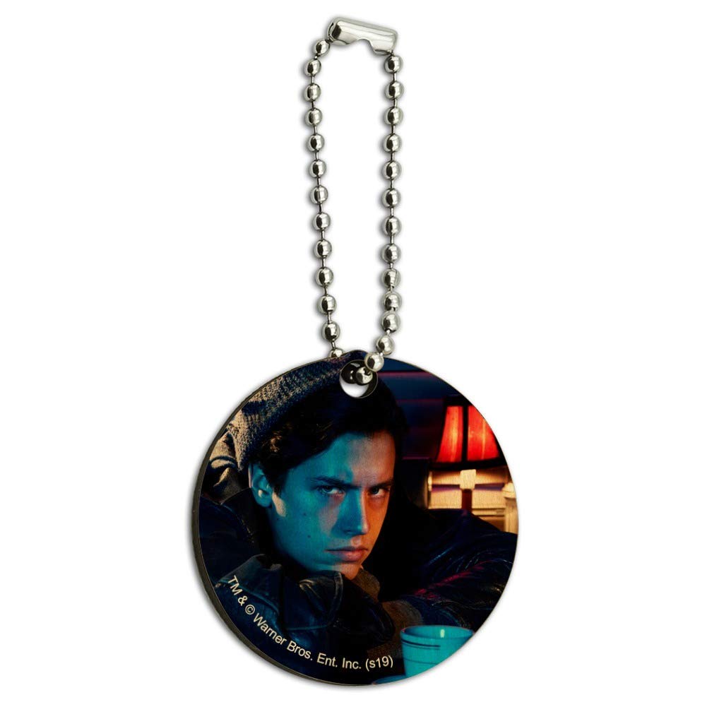 Riverdale Jughead Character Wooden Round Keychain - Unique Graphic Key Ring for Fans - Perfect for Gifts, Collectibles & Backpack Accessories