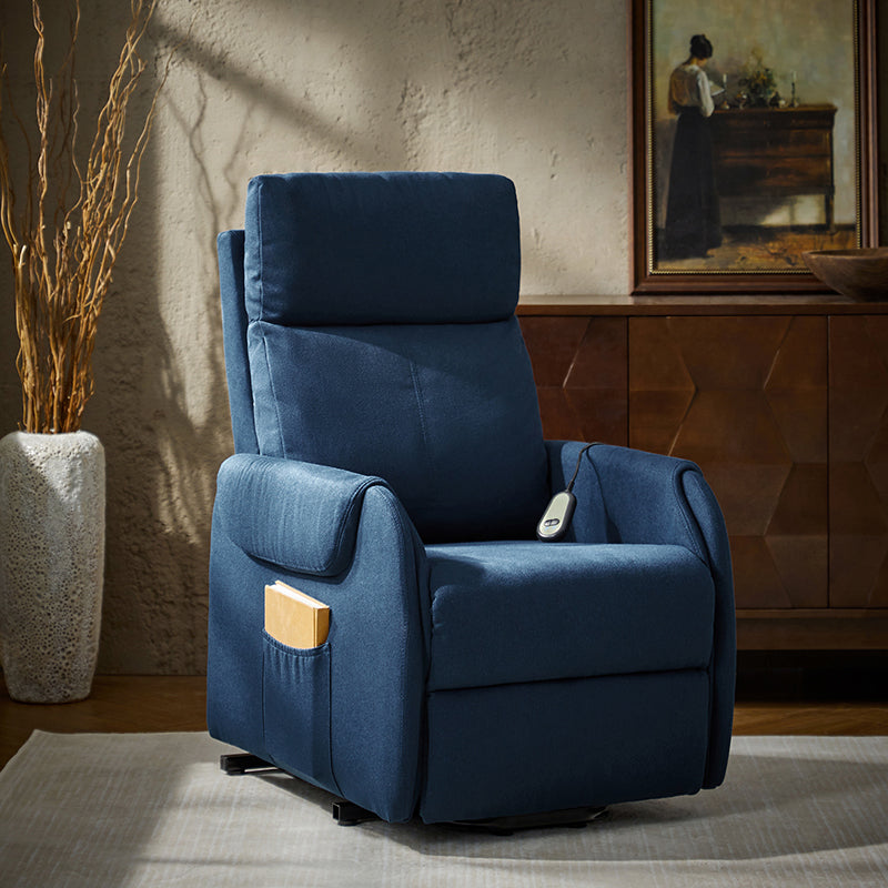 Justo Power Wired Controller Recliner Chair - Electric Lift Recliner with Remote Control for Living Room, Home Theater & Elderly Comfort (Brown) - Perfect for Relaxation, Movie Nights & Mobility Assistance