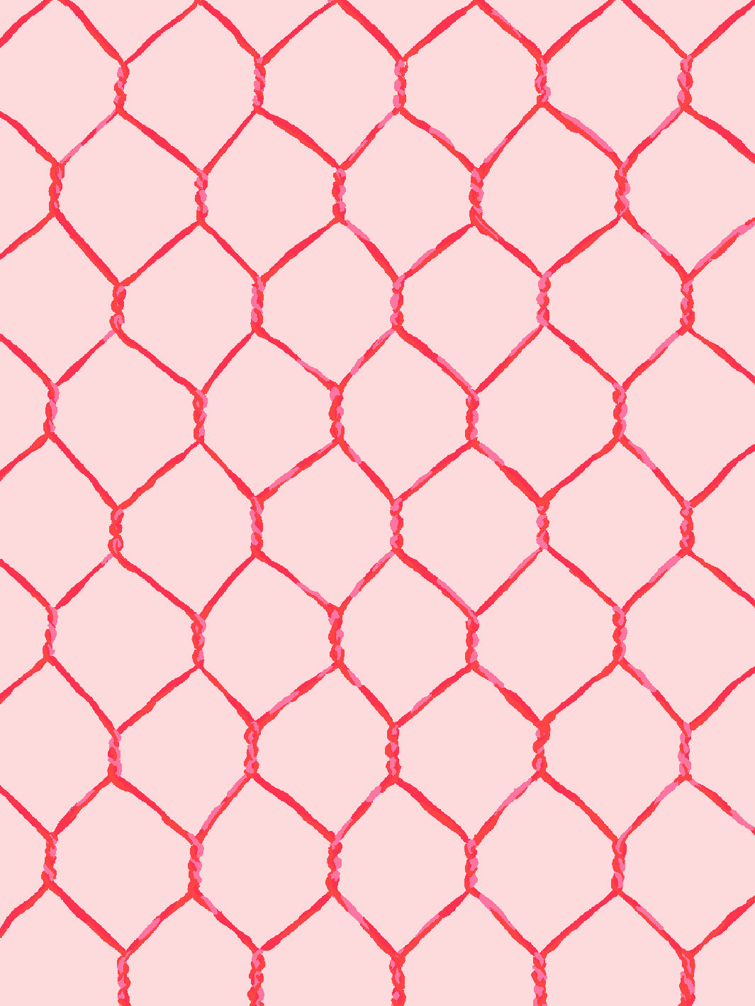 Evelyn's Chicken Wire Wallpaper by Sarah Jessica Parker | Pink Floral Peel & Stick Wallpaper for Farmhouse, Nursery & Bedroom Decor