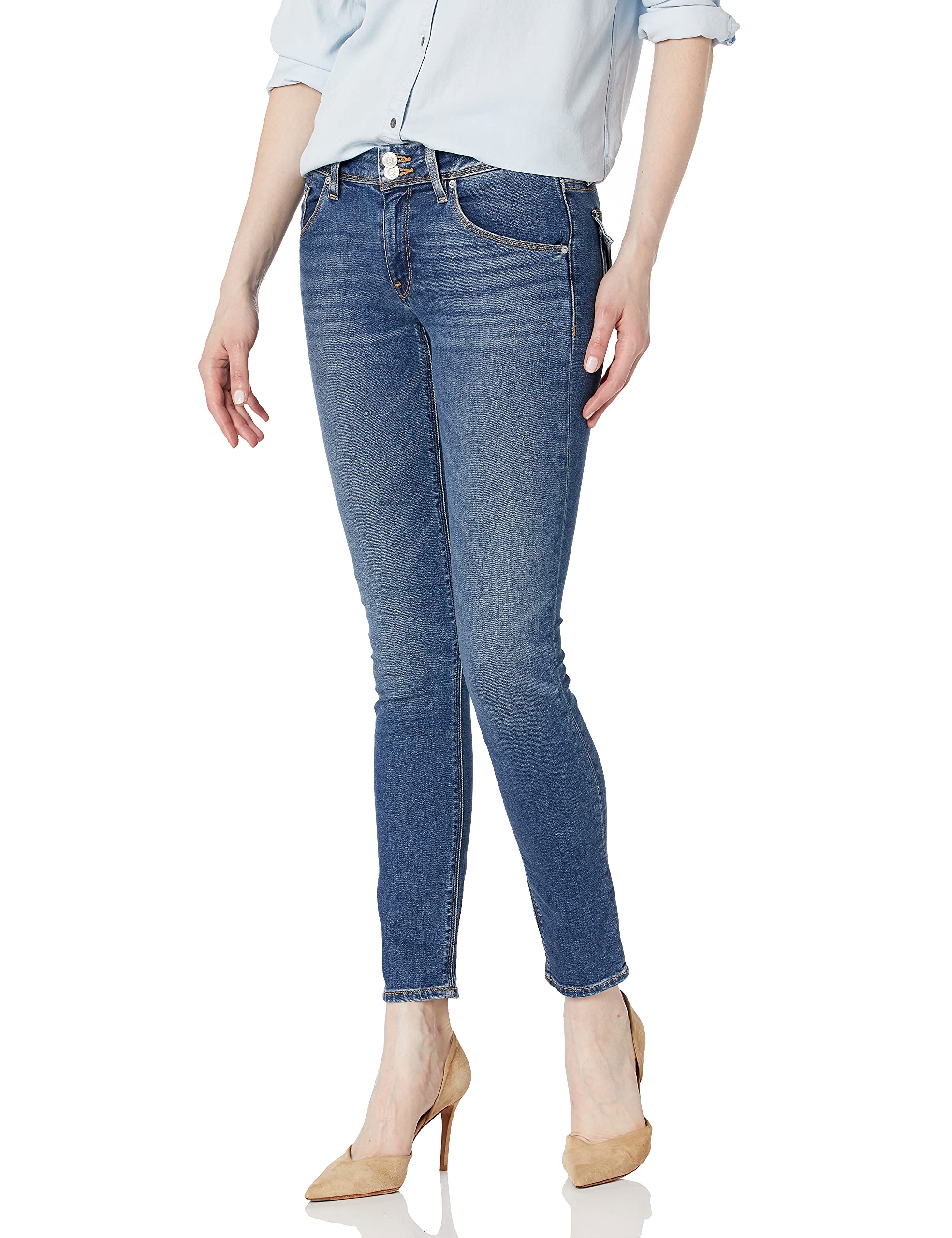 HUDSON Women's Collin High Rise Skinny Jeans - Stretch Denim Pants for Slim Fit & Comfort | Perfect for Work, Casual Outfits & Night Out