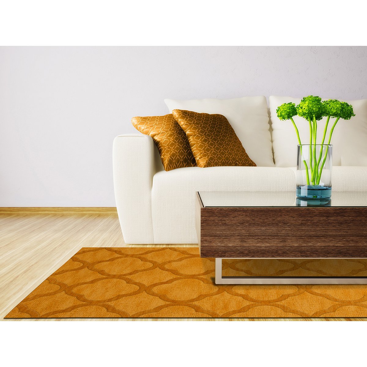 Dalyn Rugs Dover DV8 Area Rug 3' x 5' Butterscotch - Soft Living Room Rug for Bedroom, Dorm & Home Decor