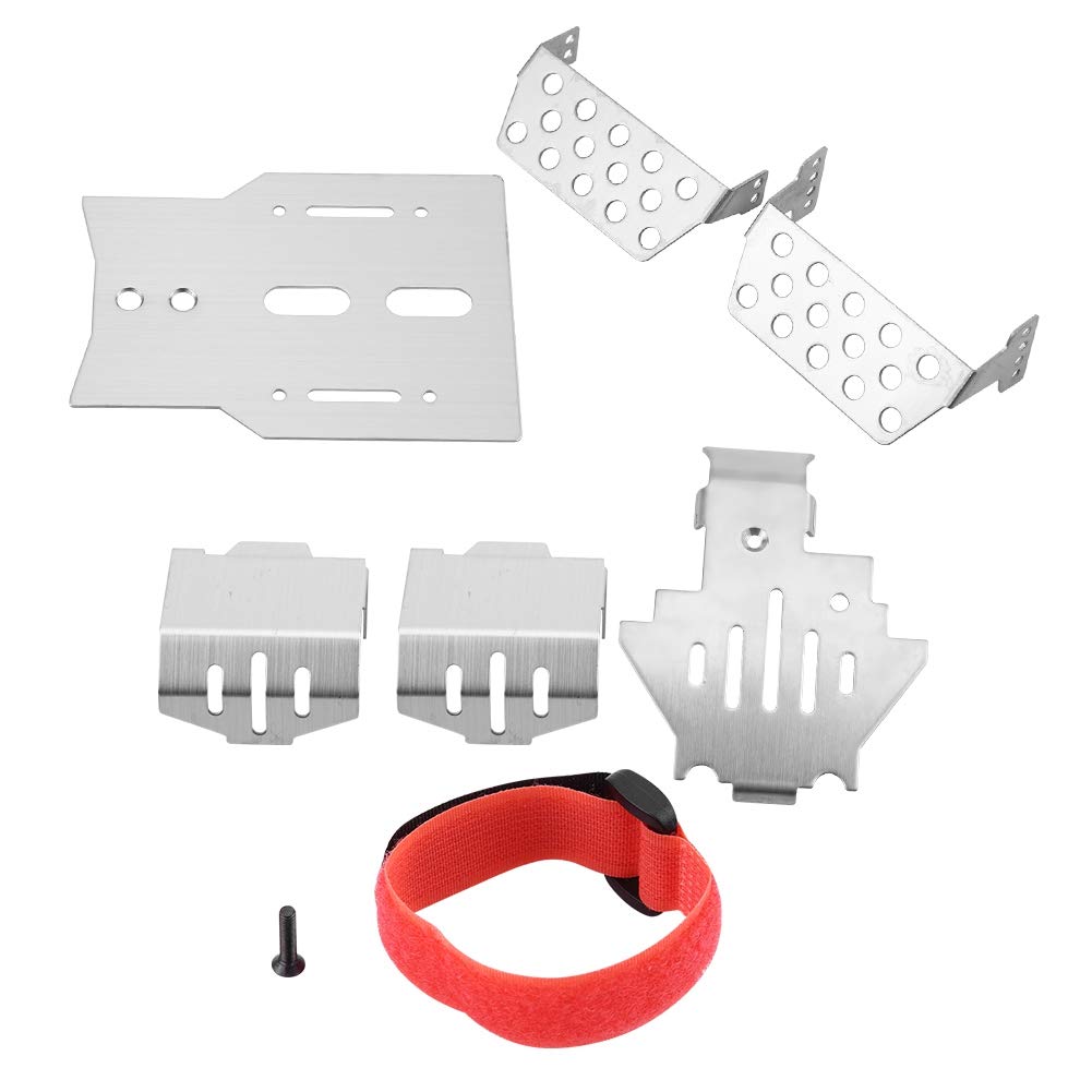 6 Pcs Stainless Steel RC Chassis Armor Set for Traxxas TRX-4 - Durable Skid Plate Protection for Off-Road Crawler Accessories - Perfect for Rock Crawling & Trail Adventures